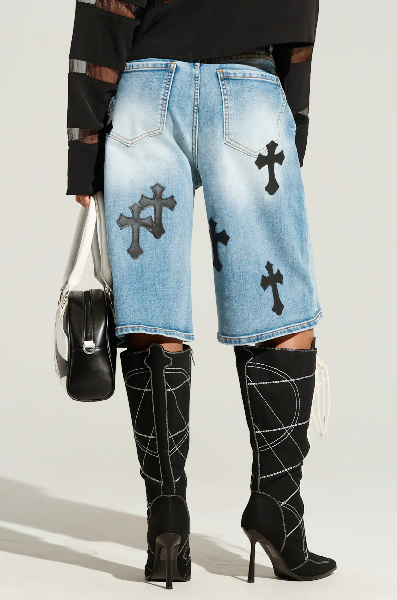 CROSS YOU OFF BERMUDA DENIM SHORT - Image 5