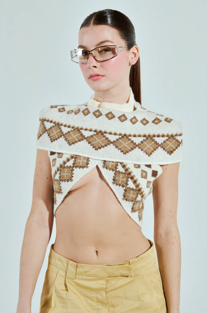 CROSSED KNITTED SWEATER - Image 3