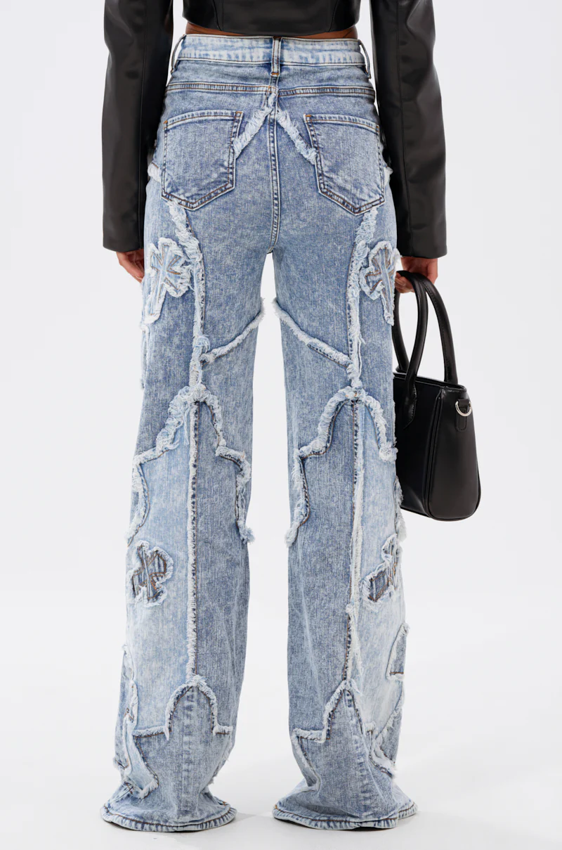 CROSSED OUT DENIM DISTRESSED PANT - Image 4