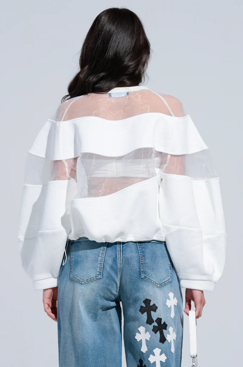 CUT HIM OFF SWEATSHIRT IN IVORY - Image 4
