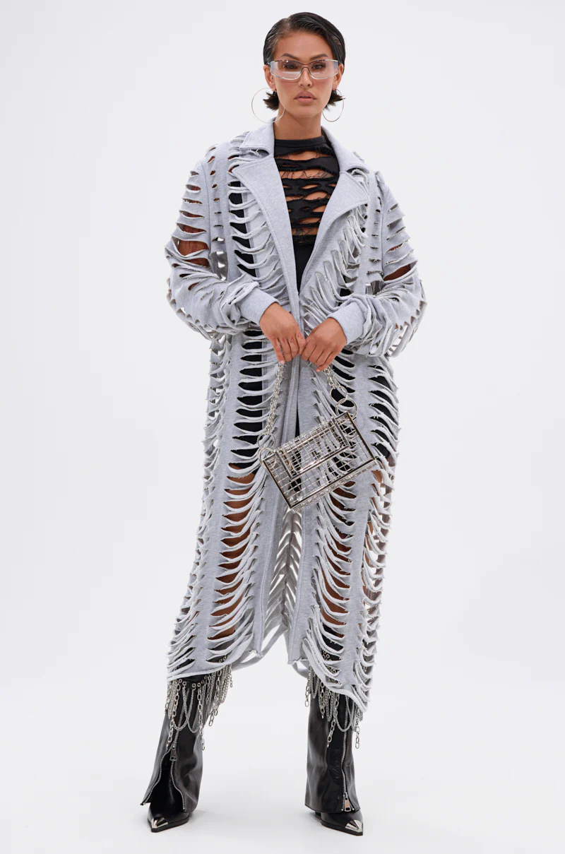 CUT IT OUT FRENCH TERRY TRENCH - Image 4