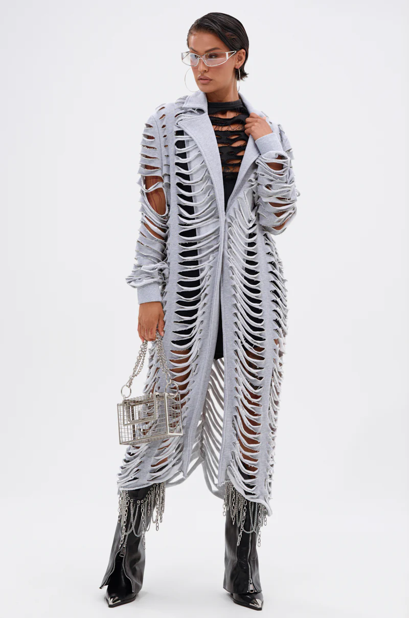 CUT IT OUT FRENCH TERRY TRENCH - Image 5