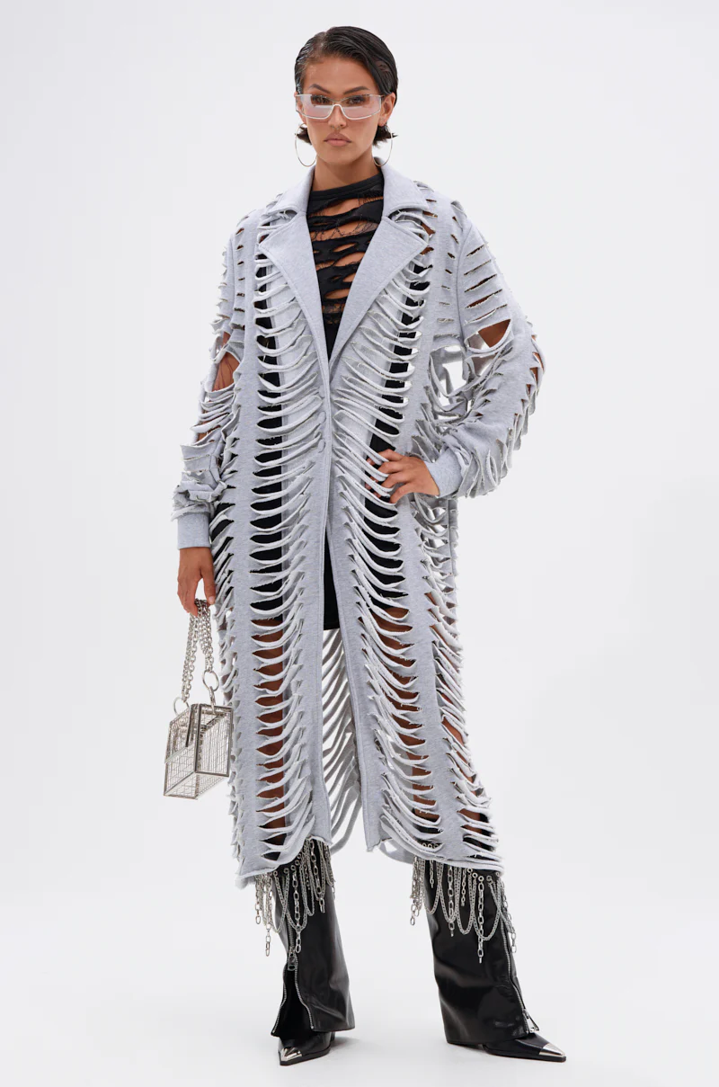 CUT IT OUT FRENCH TERRY TRENCH - Image 7