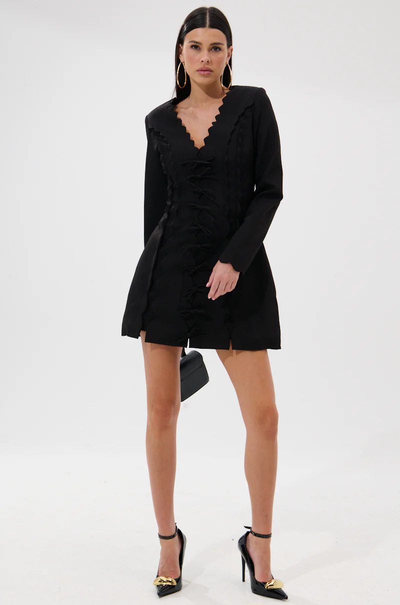 CUTE AS CAN BE MINI DRESS WITH BOWS - Image 4
