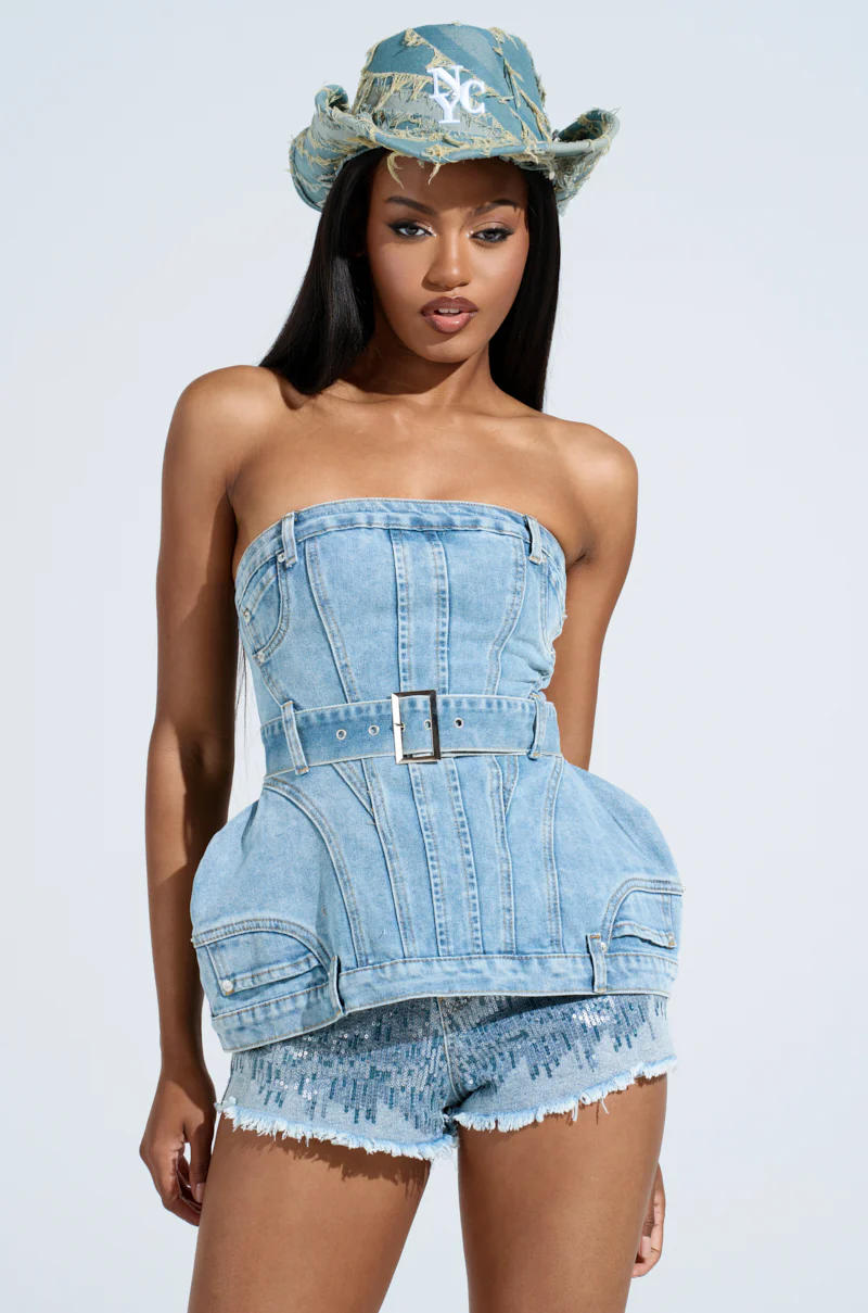 CUTE LIKE ME DENIM TOP - Image 3