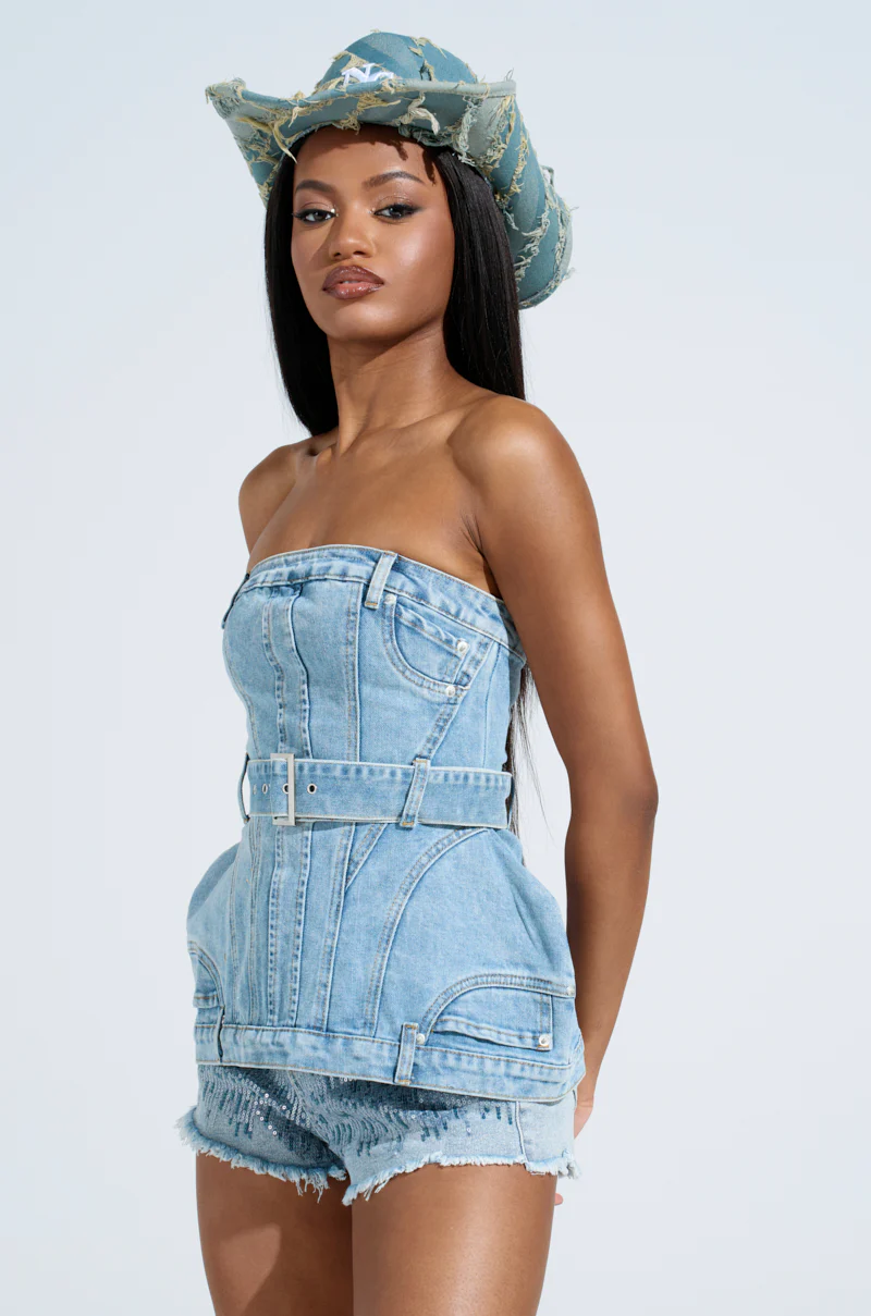 CUTE LIKE ME DENIM TOP - Image 4