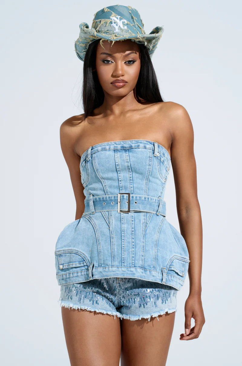 CUTE LIKE ME DENIM TOP - Image 5