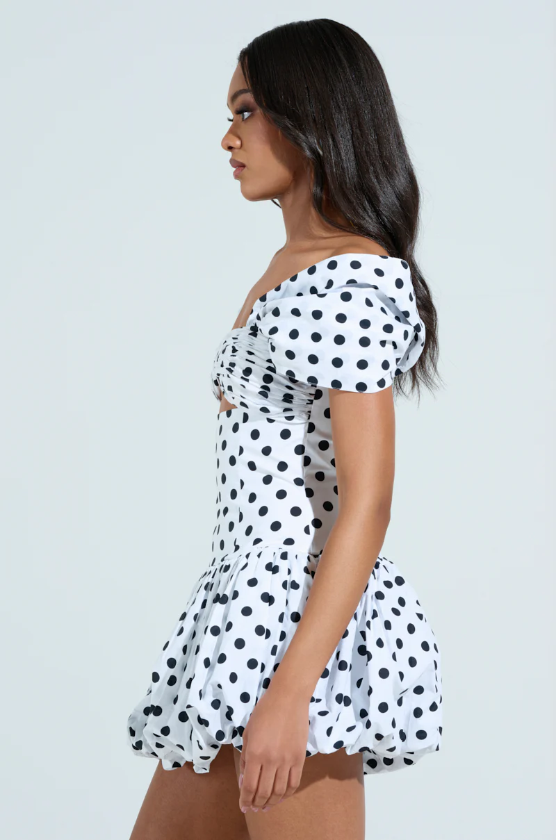 CUTEST ONE AT THE FUNCTION POLKA DOT MINI DRESS - Image 10