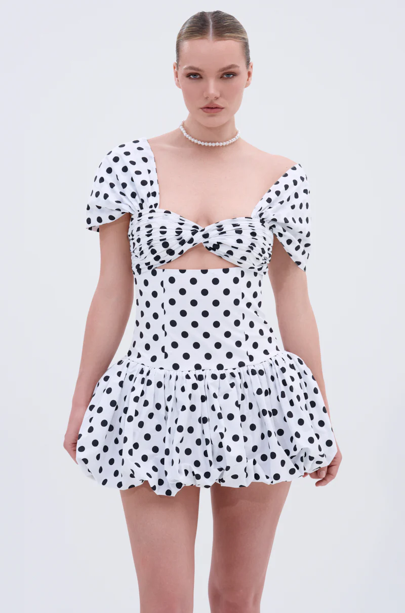 CUTEST ONE AT THE FUNCTION POLKA DOT MINI DRESS - Image 2