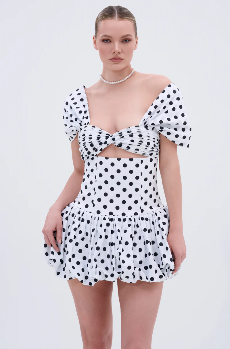 CUTEST ONE AT THE FUNCTION POLKA DOT MINI DRESS - Image 3