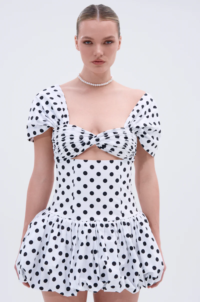 CUTEST ONE AT THE FUNCTION POLKA DOT MINI DRESS - Image 4