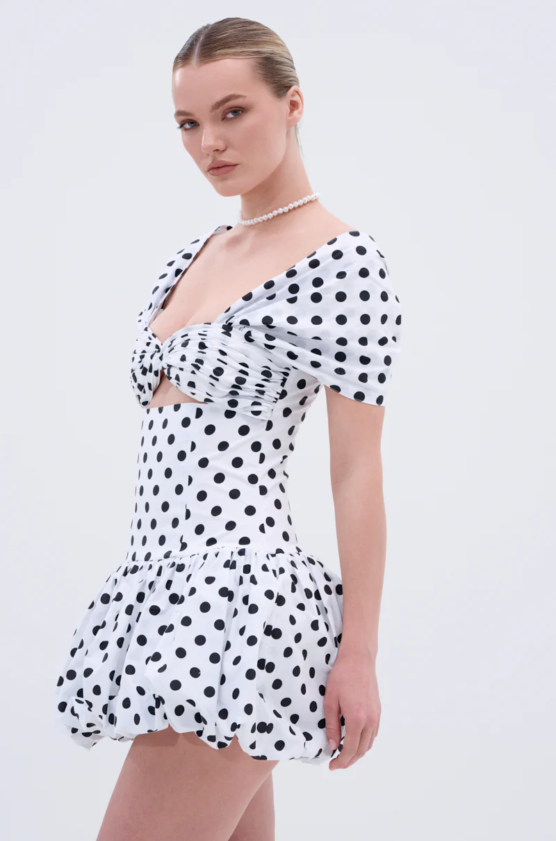 CUTEST ONE AT THE FUNCTION POLKA DOT MINI DRESS - Image 5