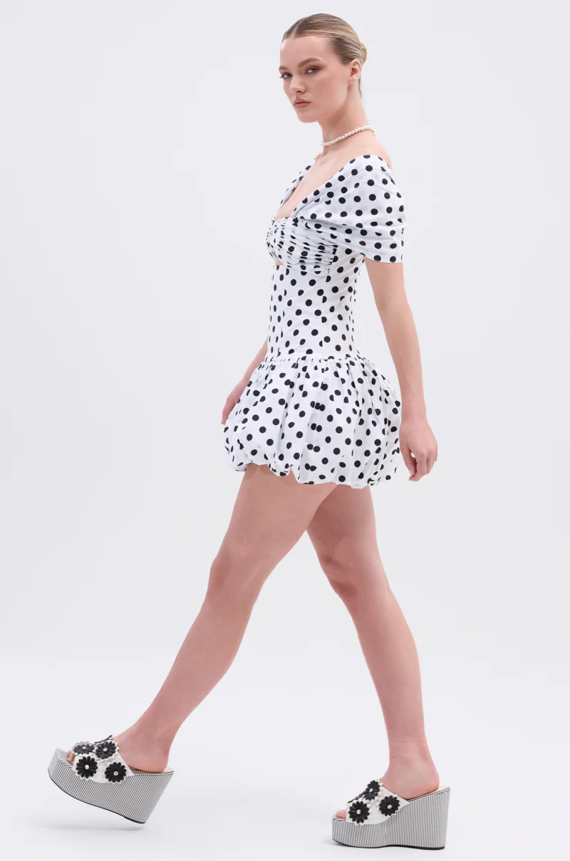 CUTEST ONE AT THE FUNCTION POLKA DOT MINI DRESS - Image 6