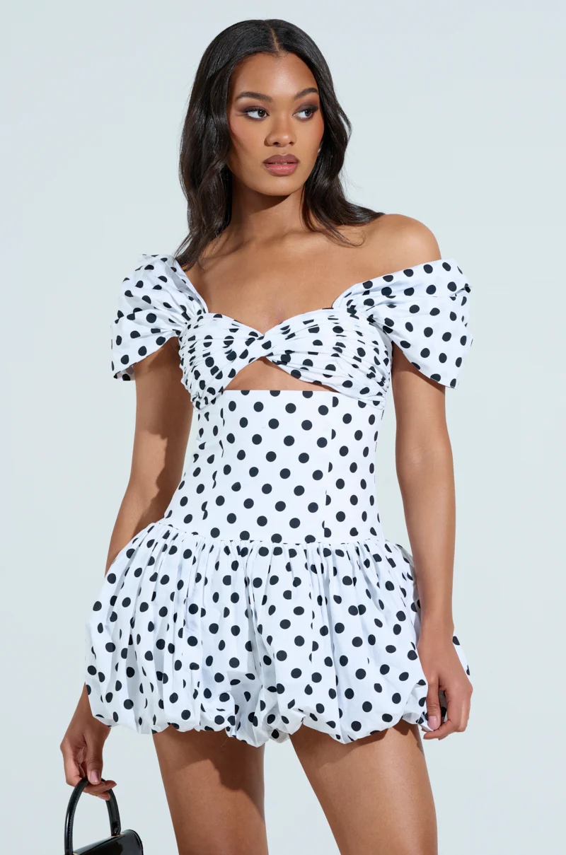 CUTEST ONE AT THE FUNCTION POLKA DOT MINI DRESS - Image 9