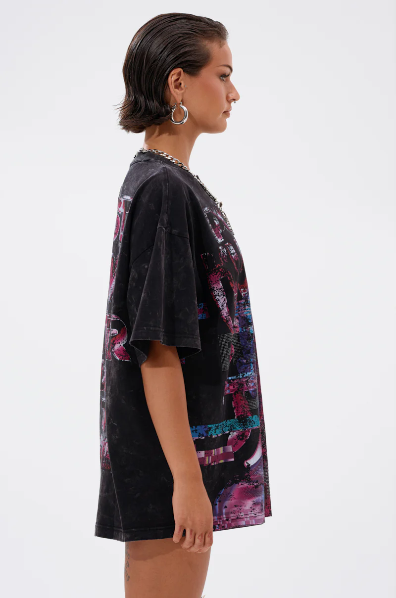 FIRST ROW CYBERTRONICS OVERSIZED GRAPHIC TEE - Image 3