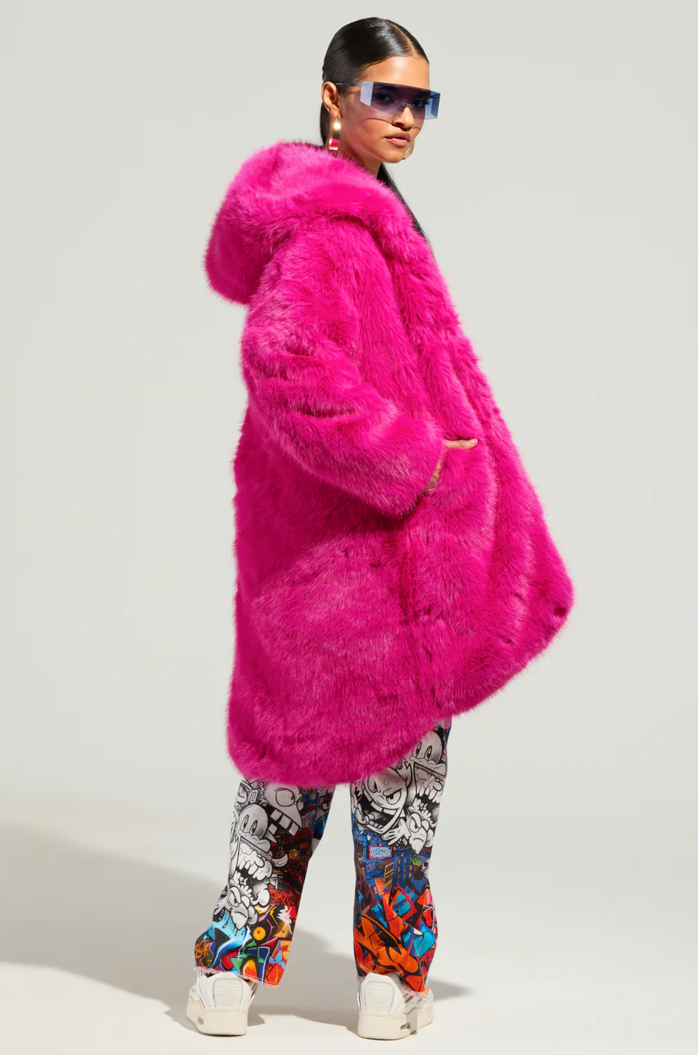 DAISY FAUX FUR COAT - Image 4