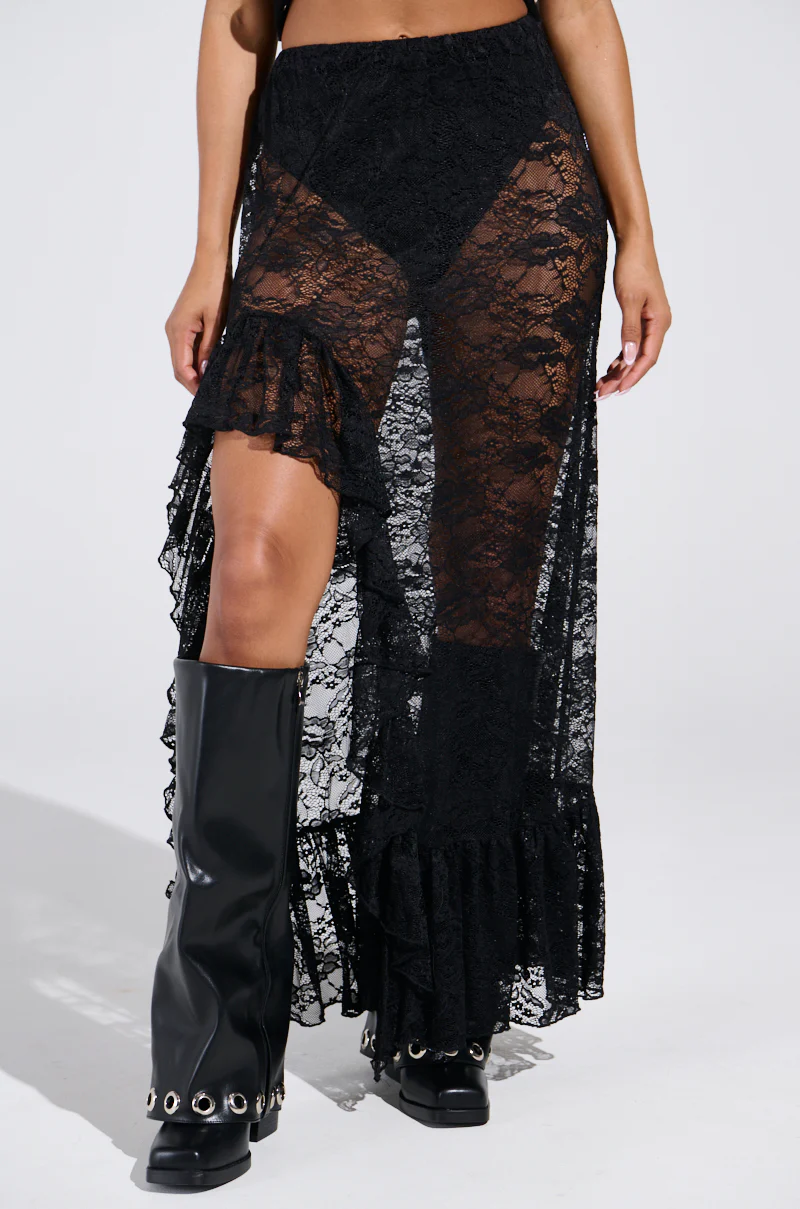 DANCE THE NIGHT AWAY LACE MAXI SKIRT - Image 4