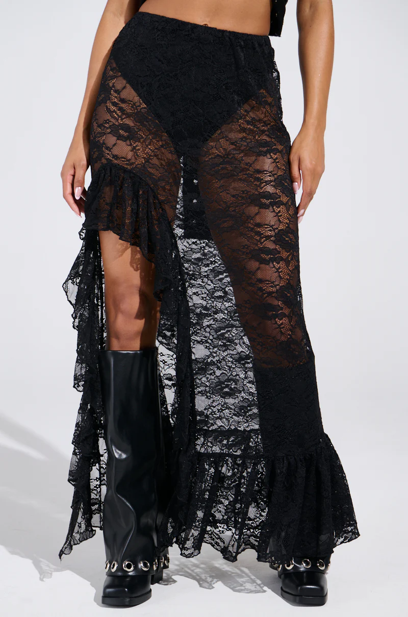DANCE THE NIGHT AWAY LACE MAXI SKIRT - Image 5