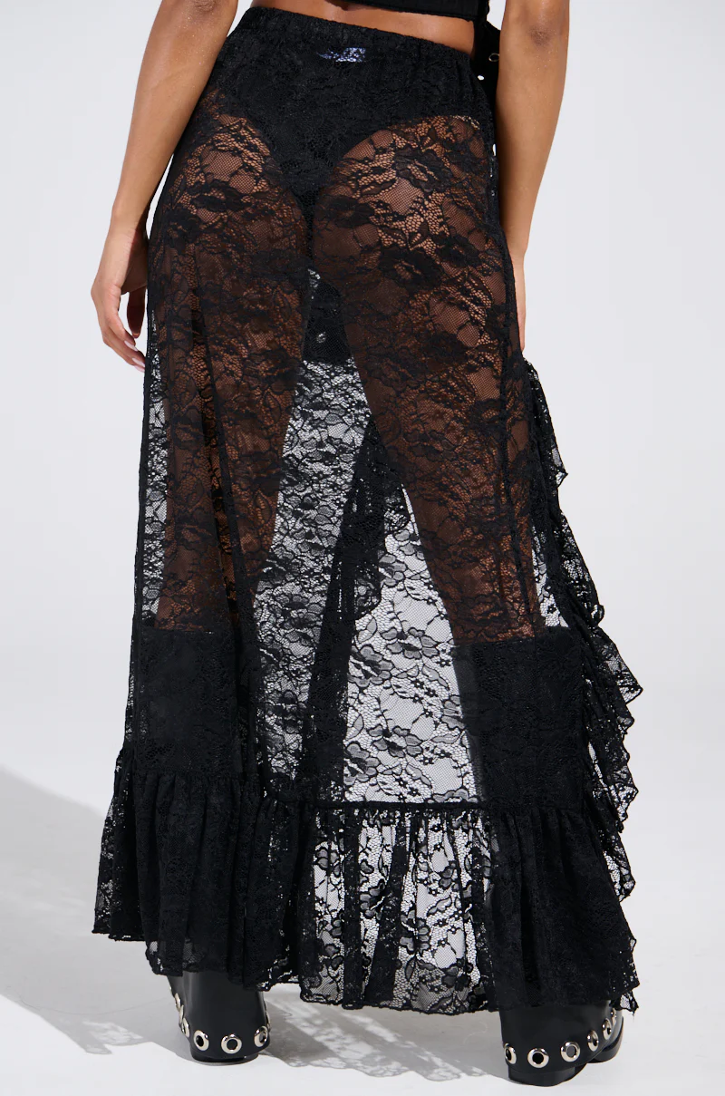 DANCE THE NIGHT AWAY LACE MAXI SKIRT - Image 8