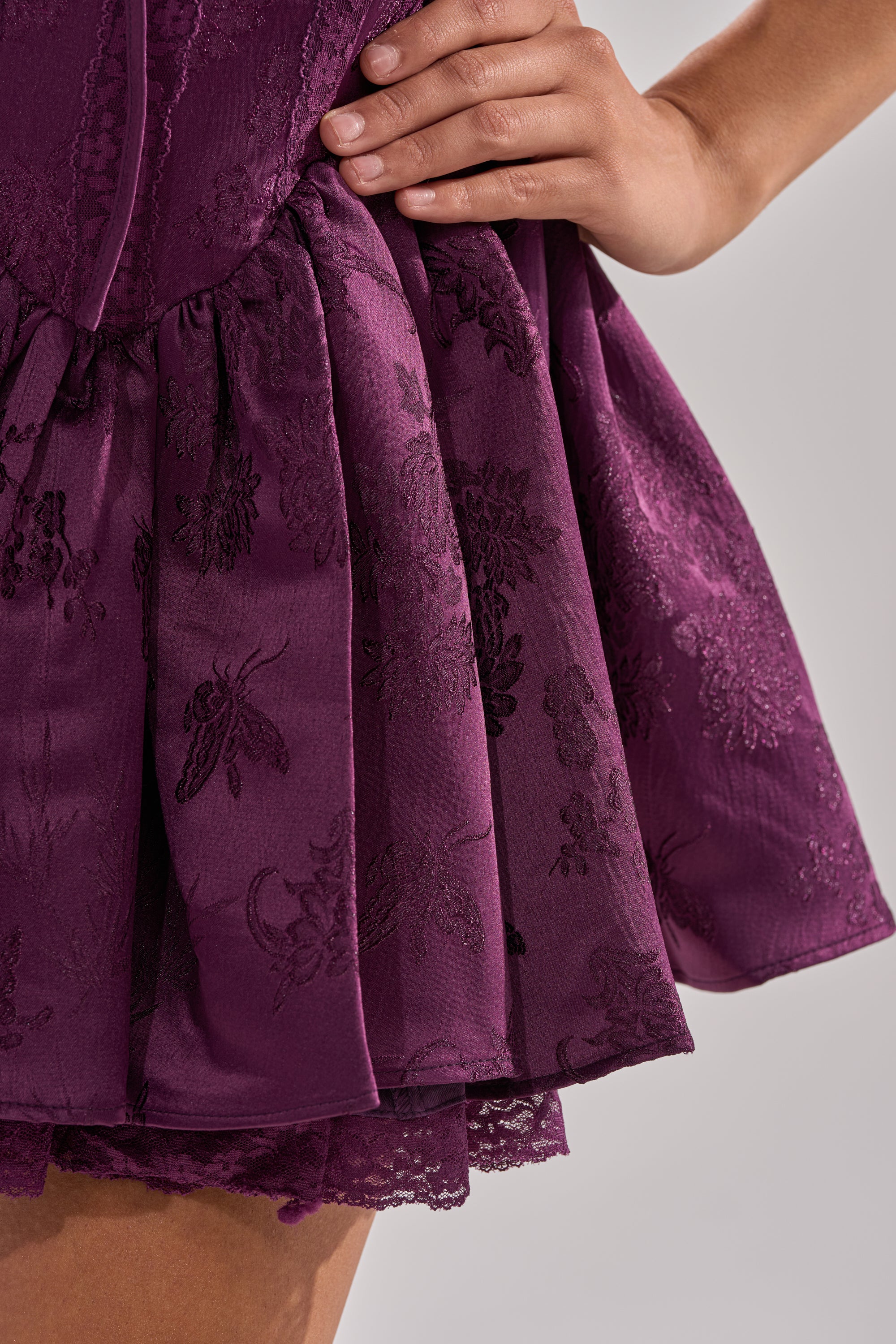 DANCE WITH ME MINI DRESS IN PLUM - Image 10