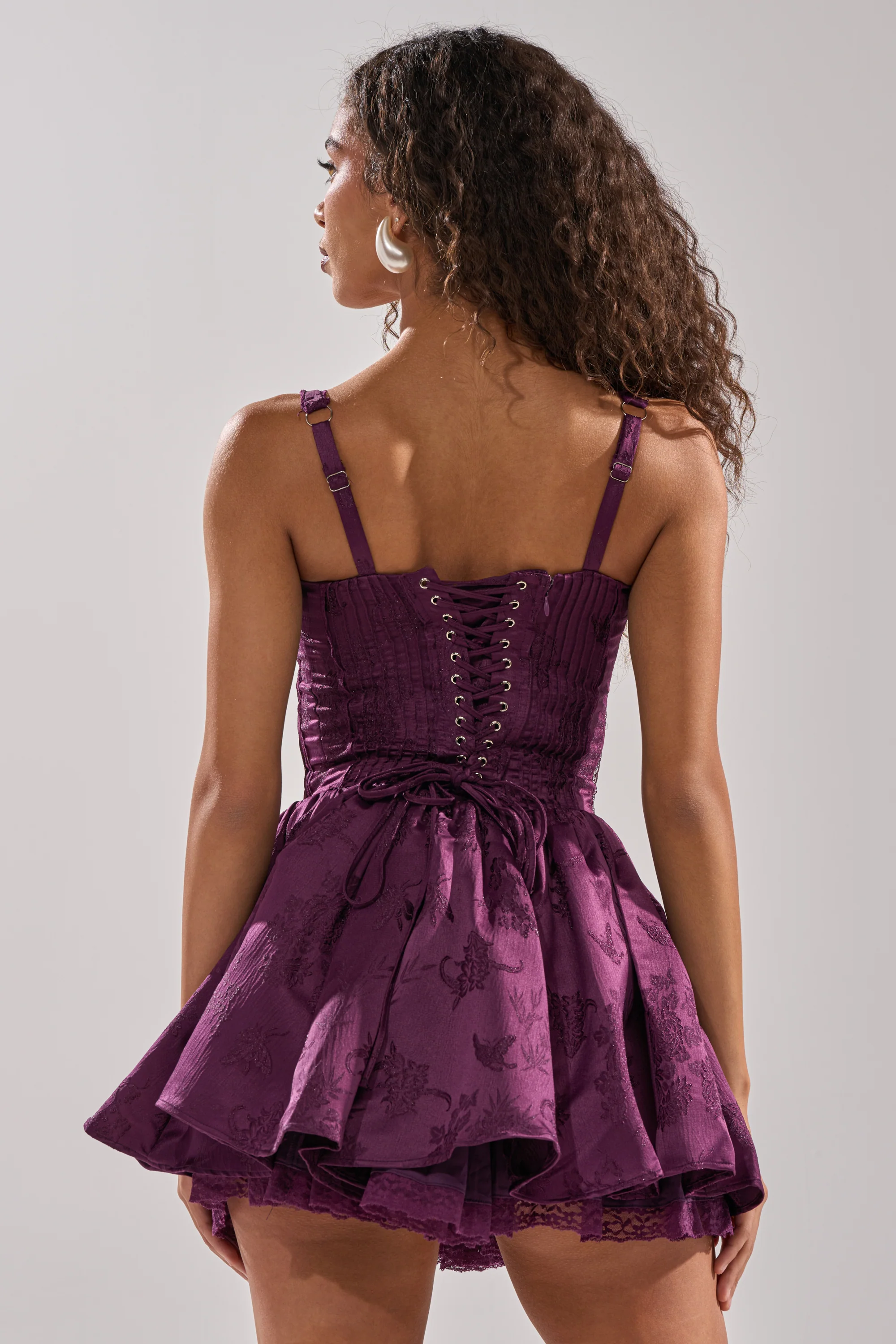 DANCE WITH ME MINI DRESS IN PLUM - Image 6