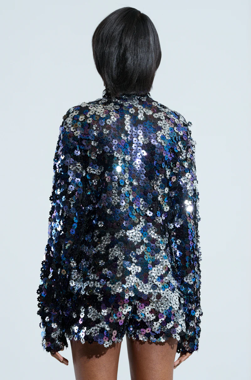 DANCING BY MYSELF LONG SLEEVE SEQUIN TOP - Image 4