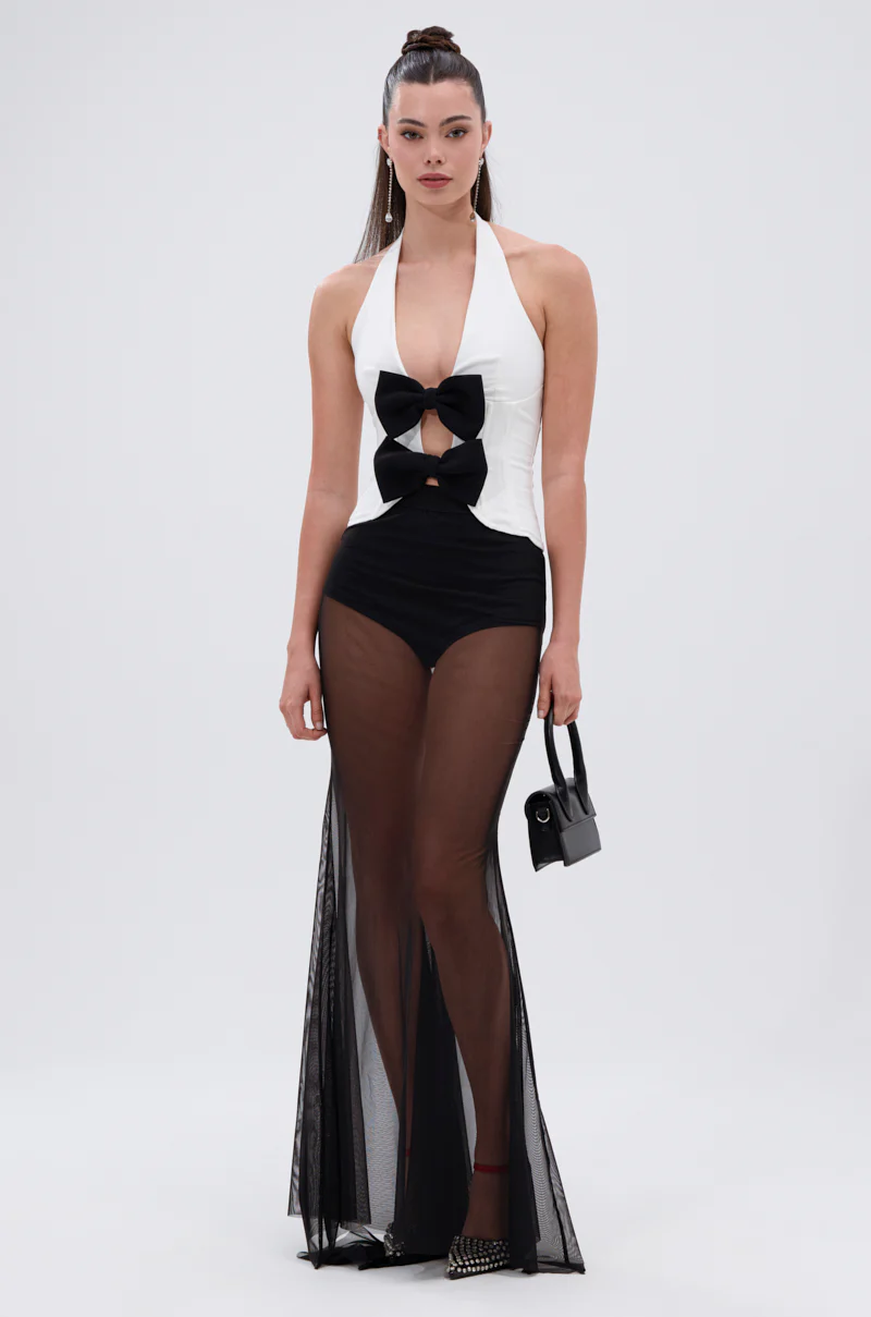 DANCING QUEEN MESH MAXI SKIRT - Image 6