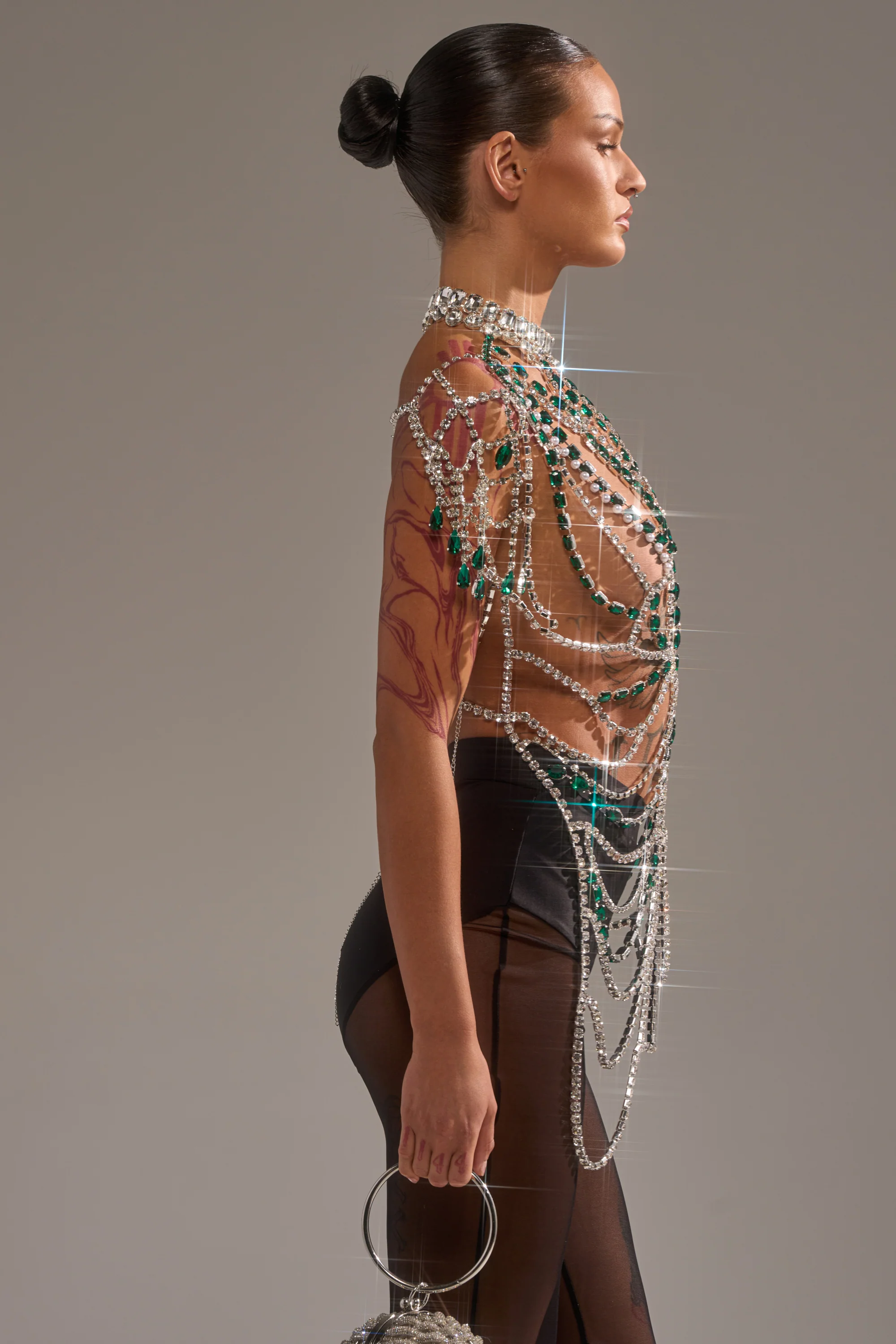 DANCING QUEEN RHINESTONE CHAIN TOP - Image 4