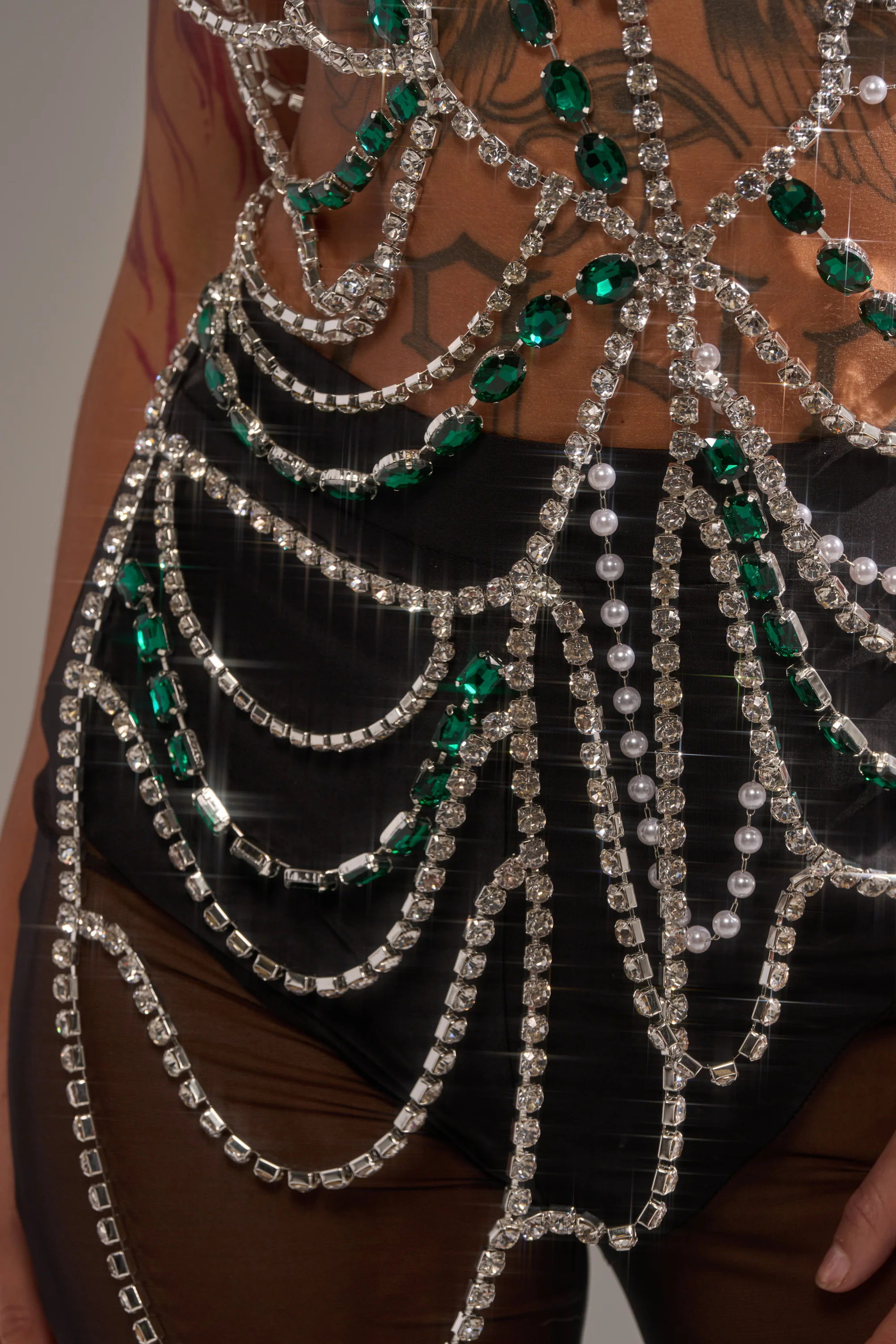 DANCING QUEEN RHINESTONE CHAIN TOP - Image 7