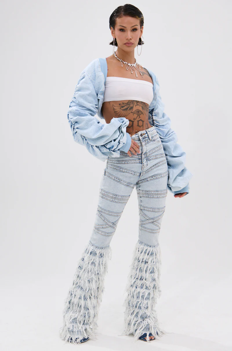 DANI RUCHED DENIM BOLERO - Image 6