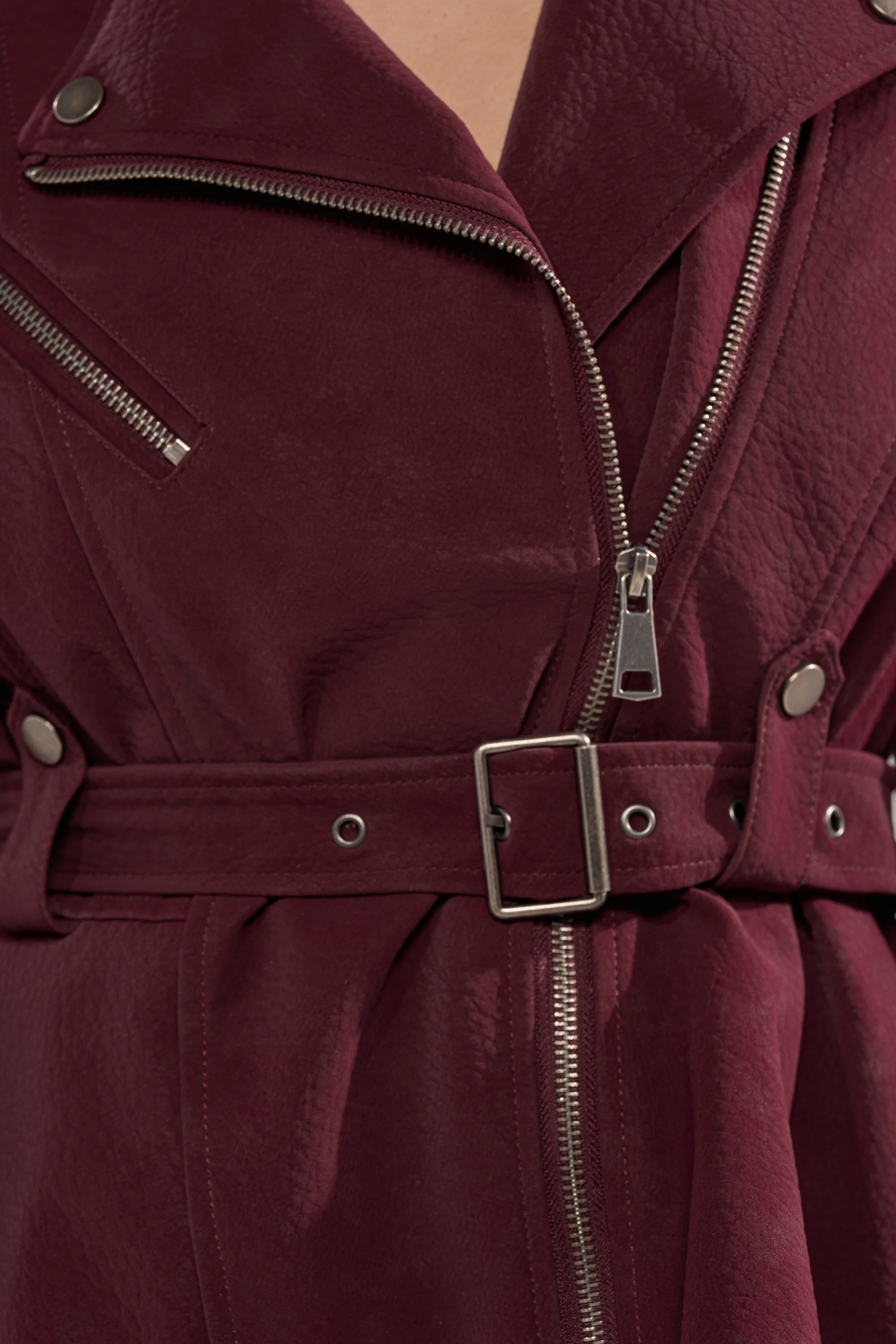 DANI SUEDE EFFECT PEPLUM MOTO - Image 7
