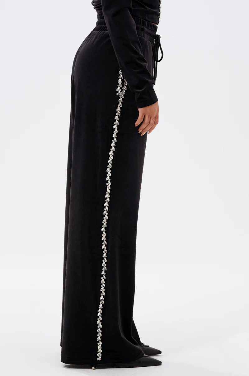 DARA RHINESTONE WIDE LEG SWEATPANT - Image 5