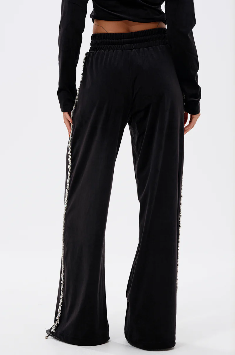 DARA RHINESTONE WIDE LEG SWEATPANT - Image 6