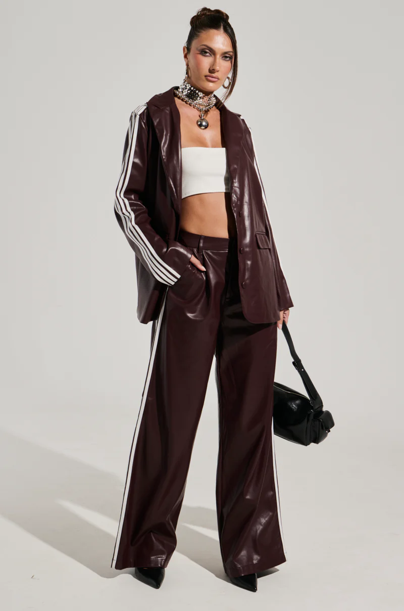 DAYTIME LOVIN TROUSER IN BURGUNDY - Image 2