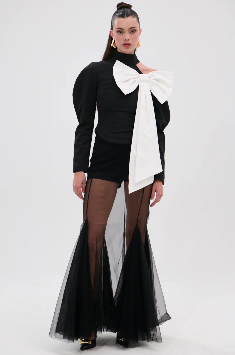 DAYANNE MOCK NECK BOW TOP - Image 6