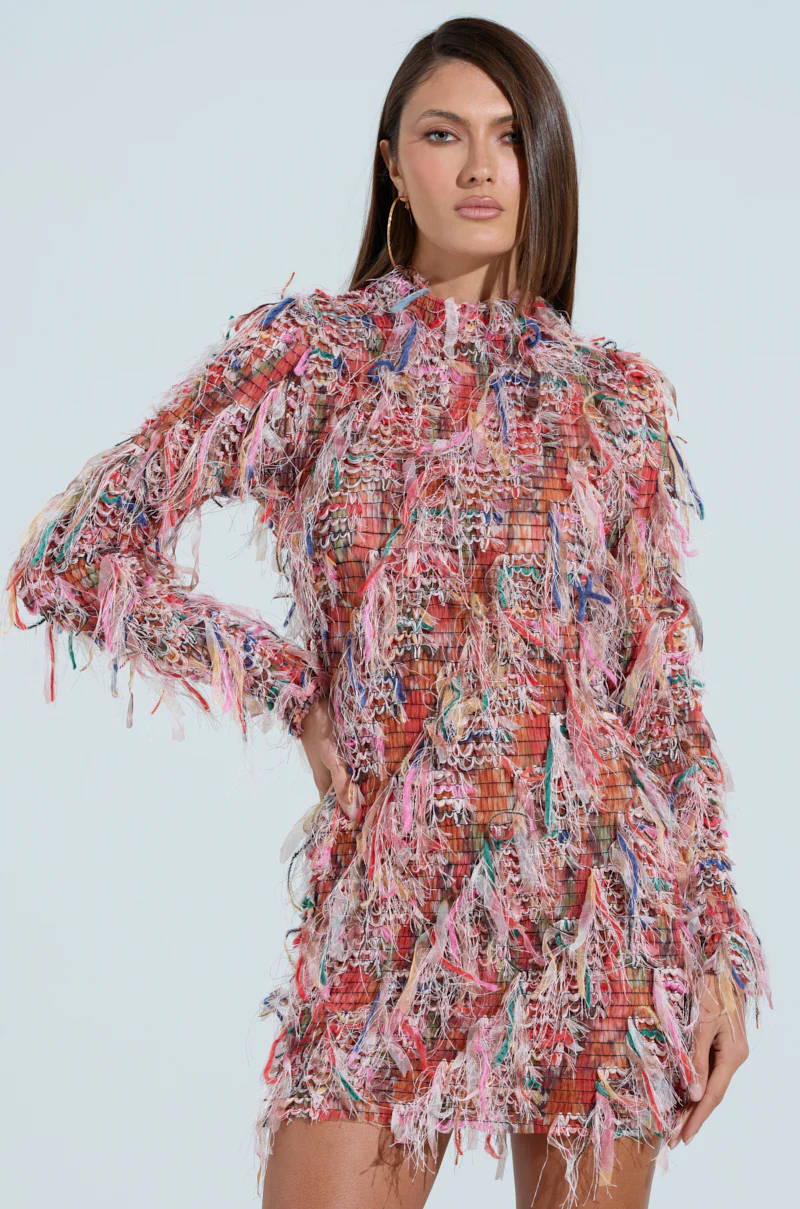 DAYDREAMING FRINGE MINI DRESS - Image 3