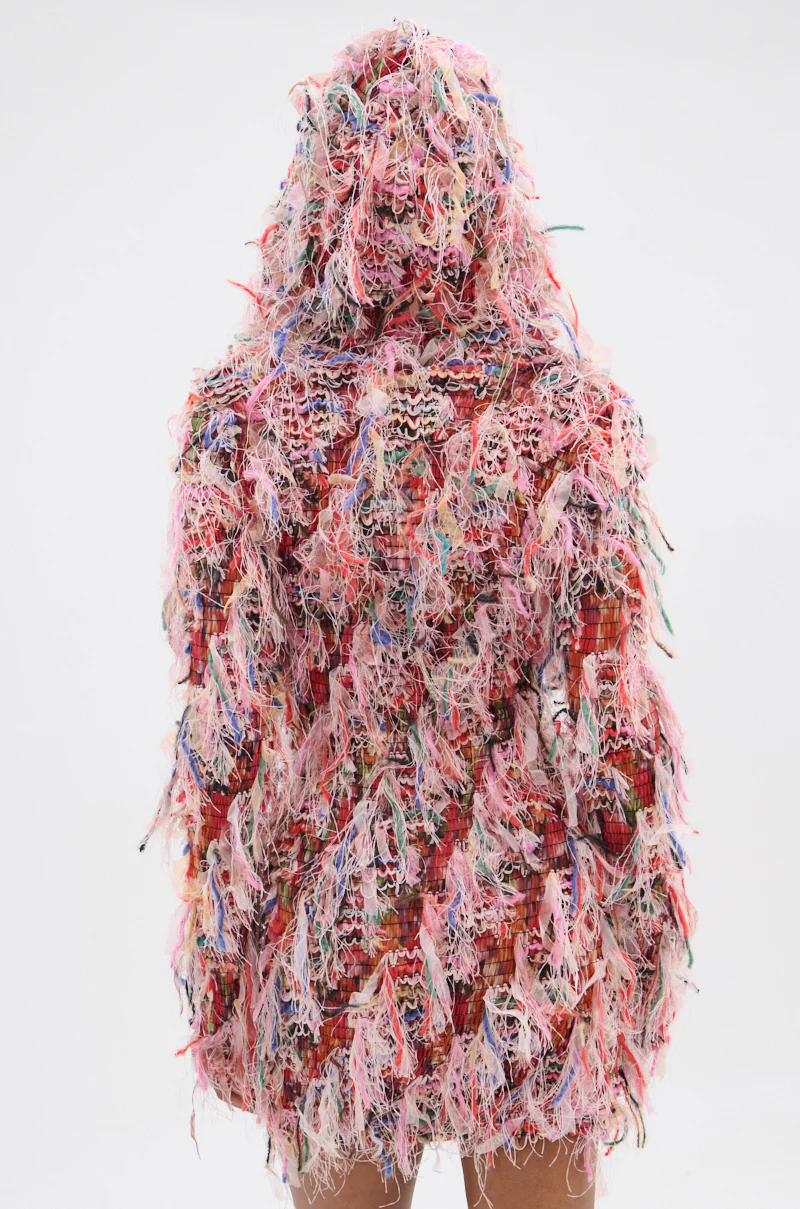 DAYDREAMING FRINGE MINI DRESS WITH A HOOD - Image 5