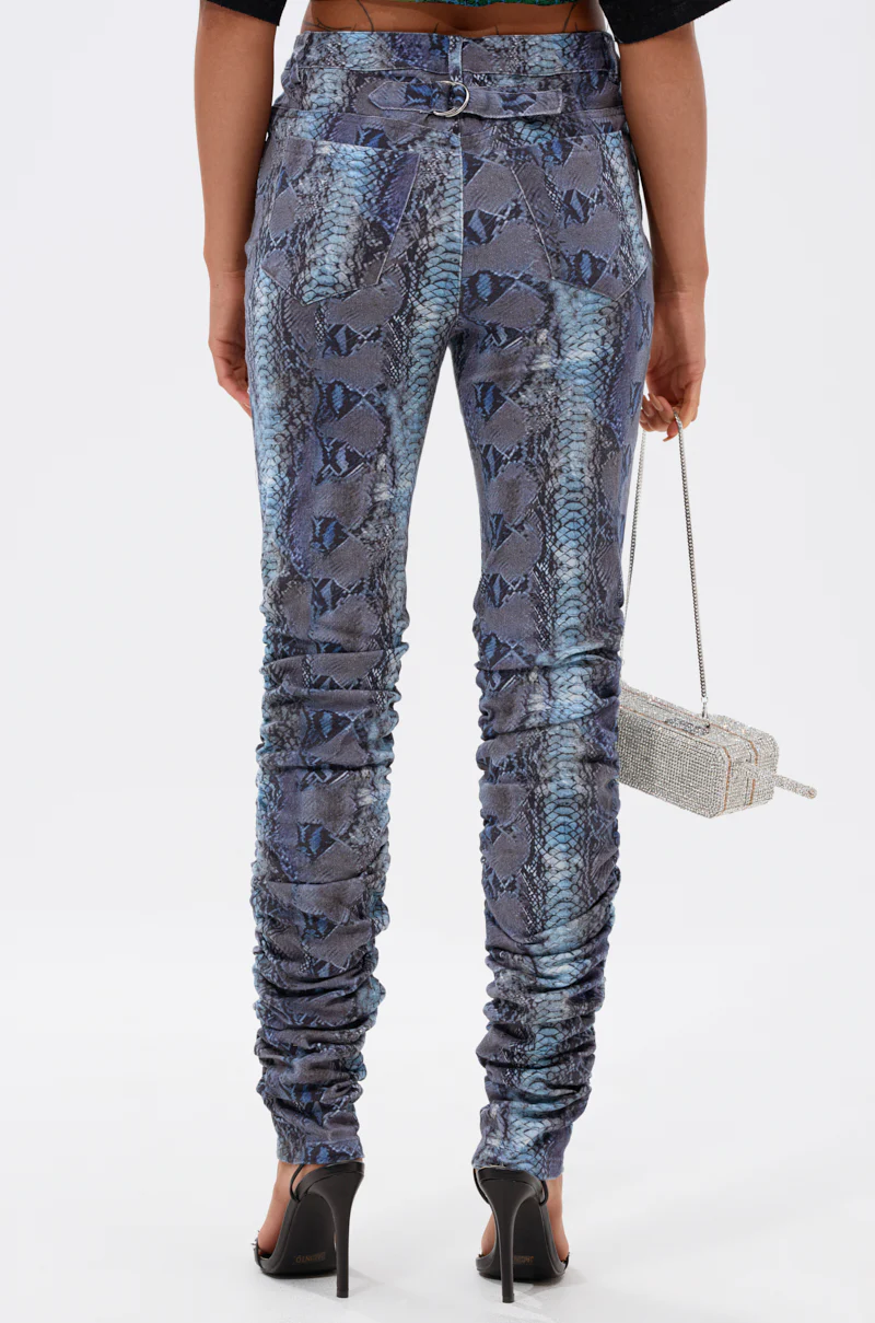 DAYS END RUCHED STACKED SNAKE SKINNY DENIM - Image 3