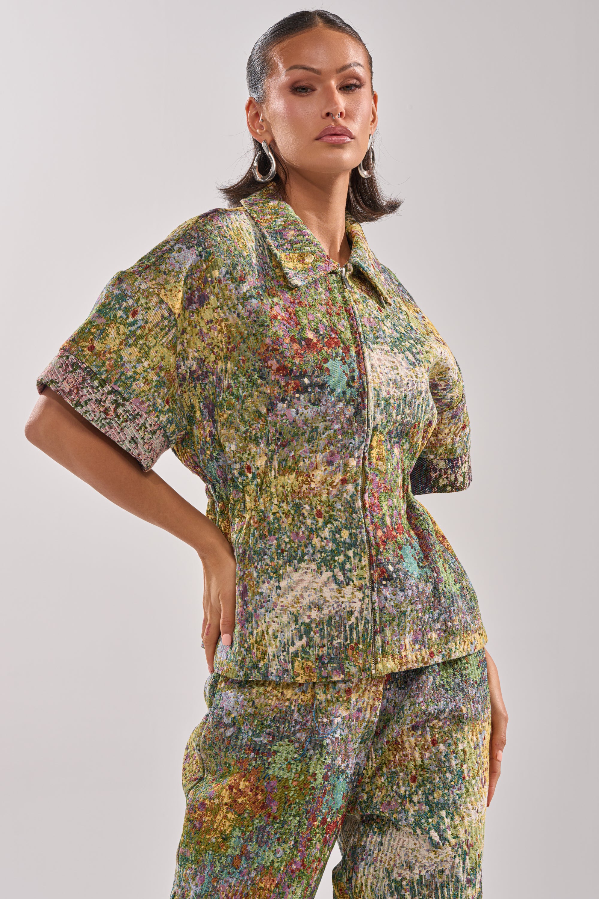 DEEP IN THE SEA BROCADE BLOUSE - Image 2