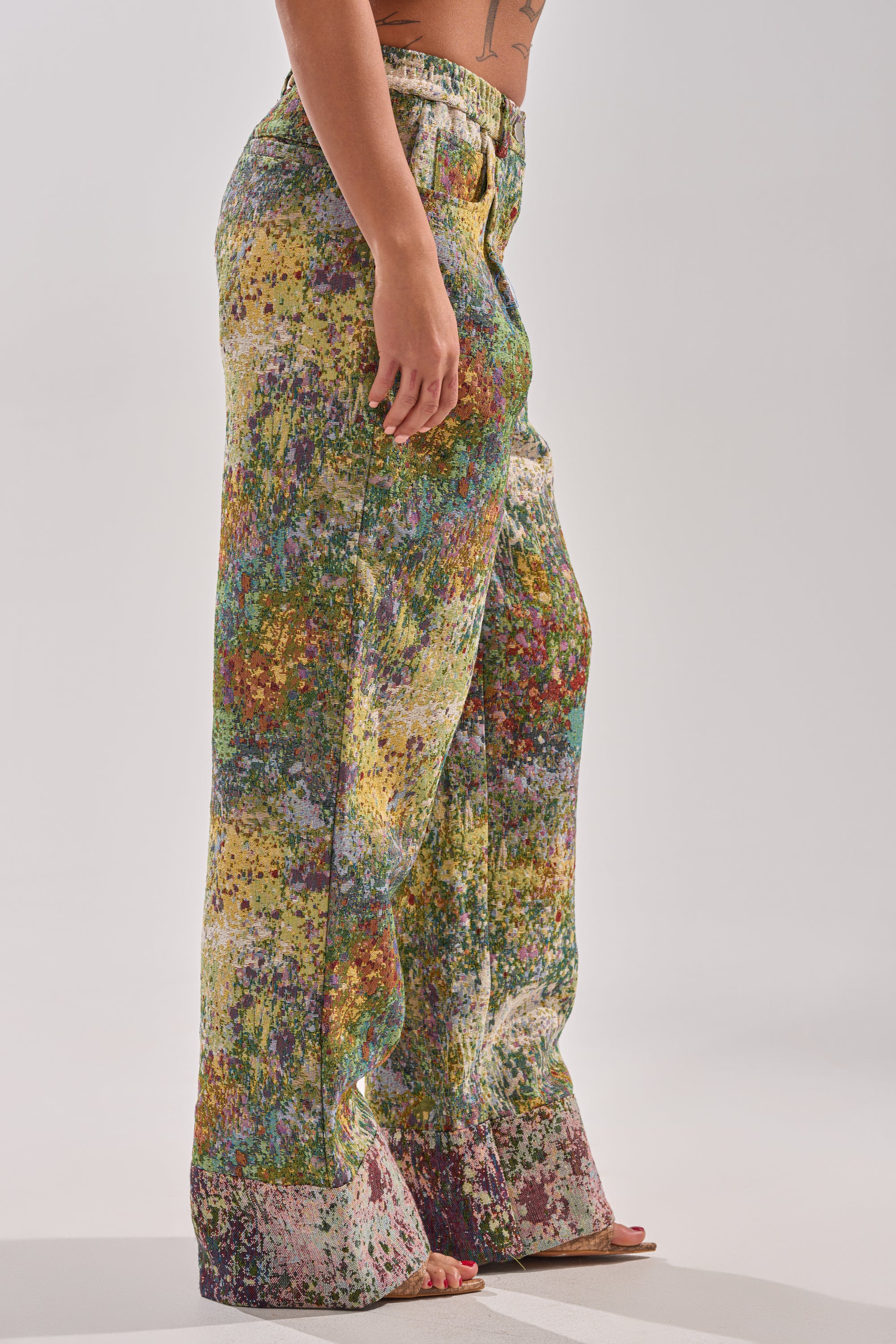 DEEP IN THE SEA BROCADE TROUSER - Image 4
