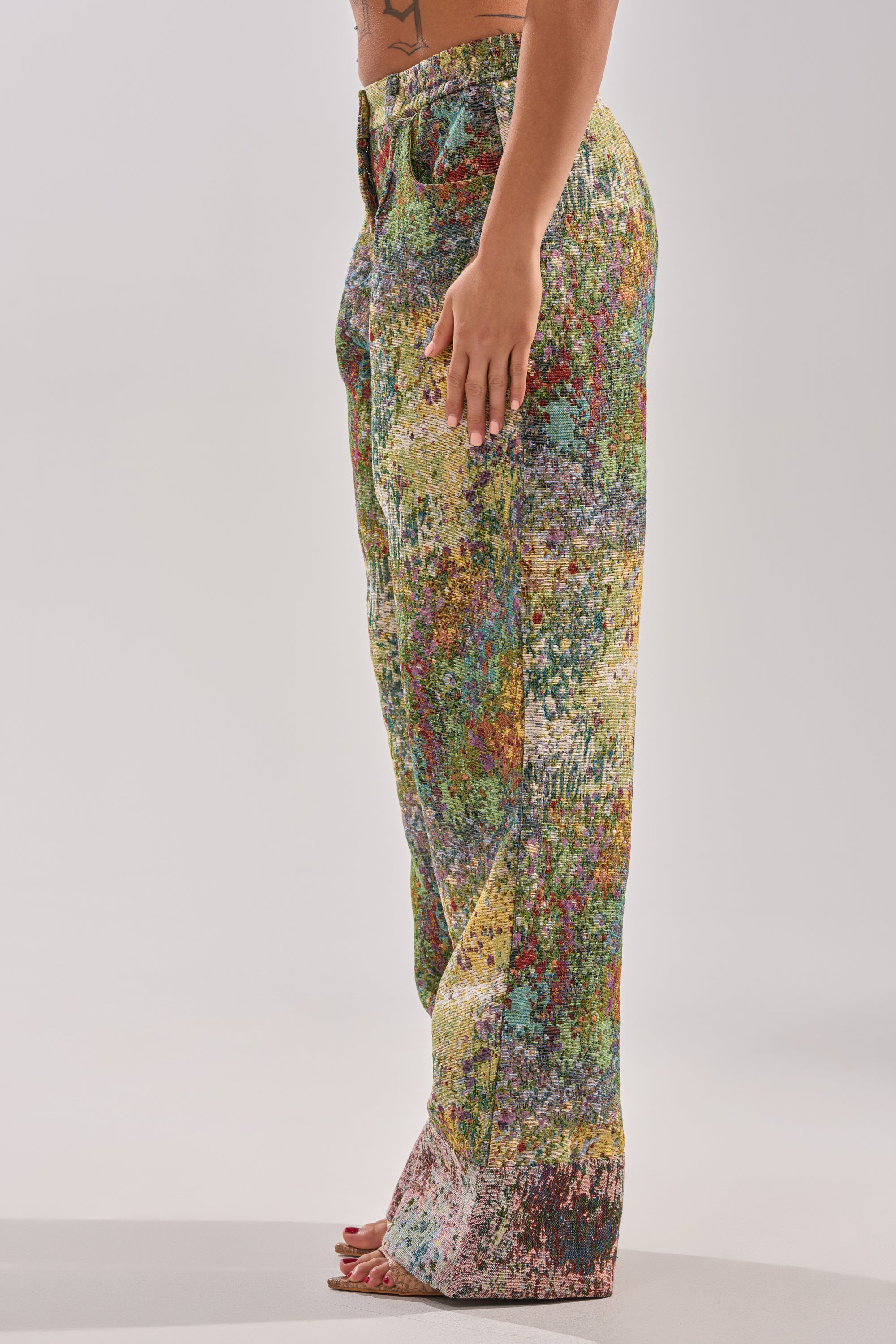 DEEP IN THE SEA BROCADE TROUSER - Image 5