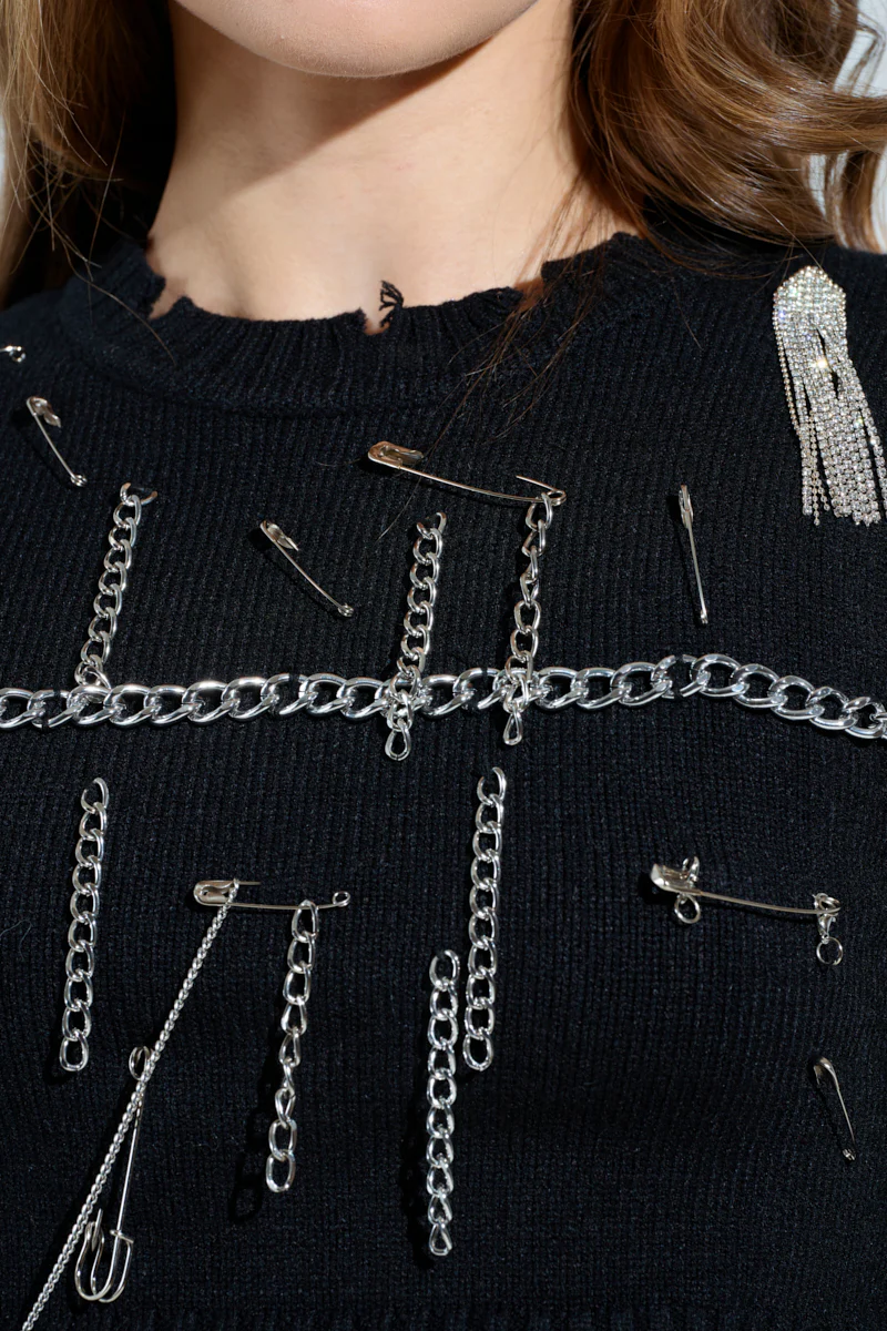 DEJA EMBELLISHED CROP SWEATER - Image 8