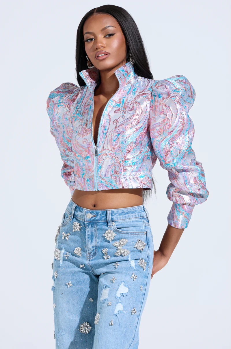 DELILAH PUFF SHOULDER BOMBER - Image 2