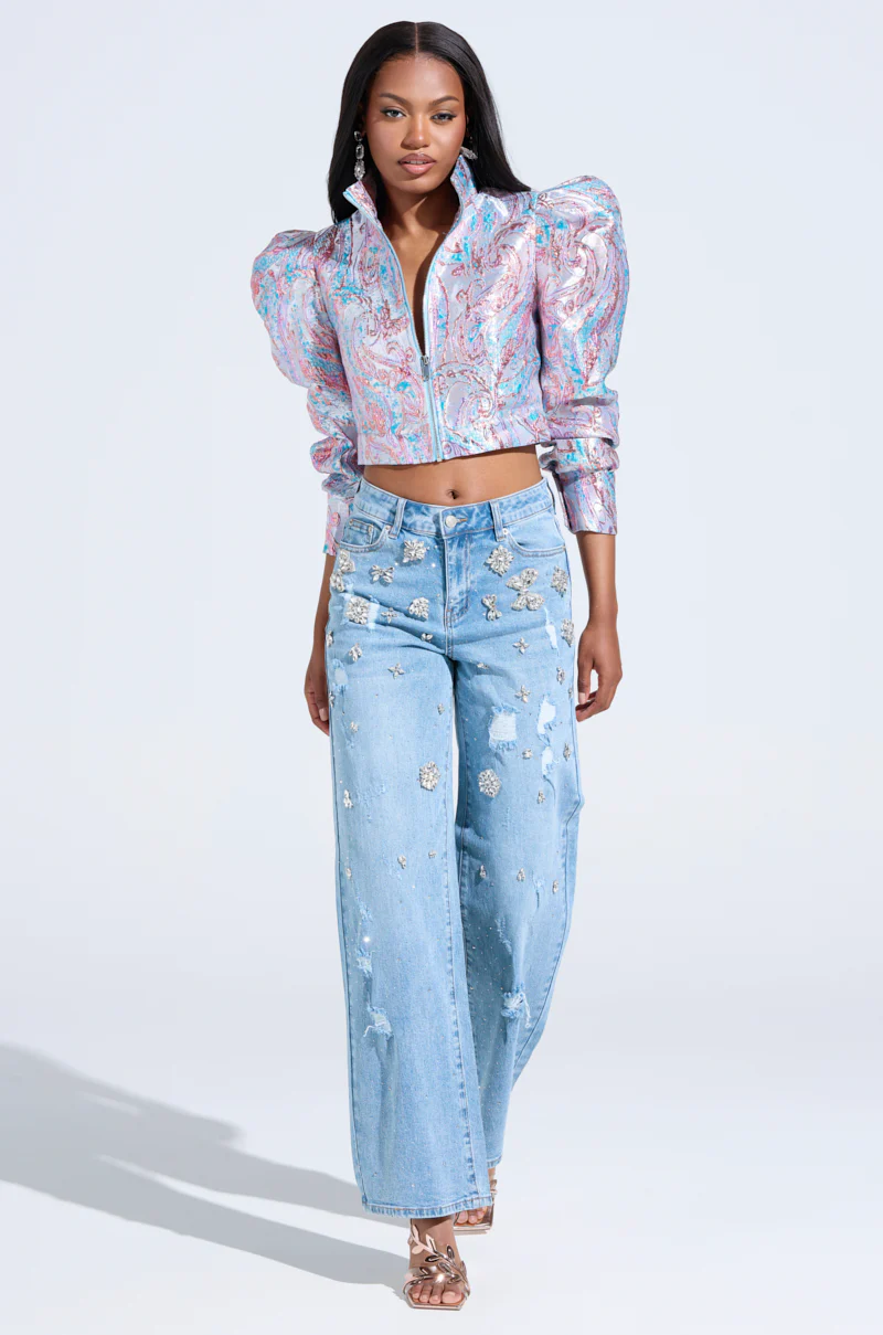 DELILAH PUFF SHOULDER BOMBER - Image 6