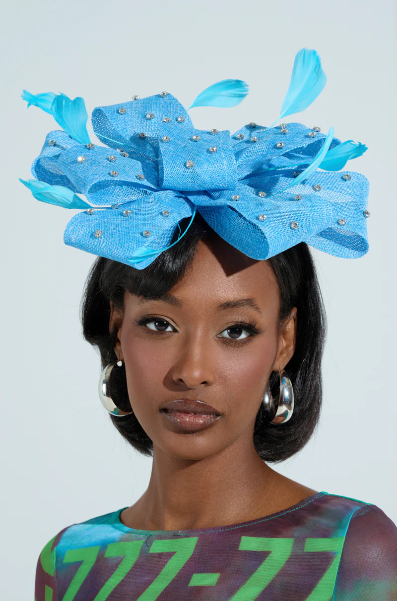 DENIM AND DIAMONDS CLIP ON HEADBAND - Image 2