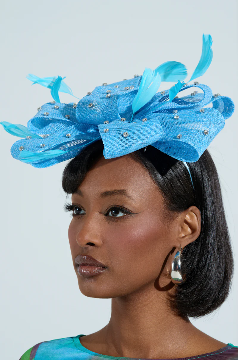 DENIM AND DIAMONDS CLIP ON HEADBAND - Image 3