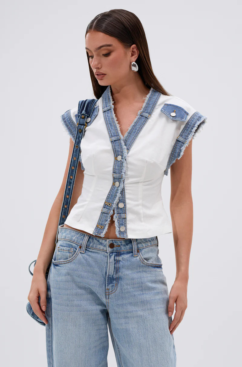 DENIM BABY BUTTON DOWN TOP - Image 3