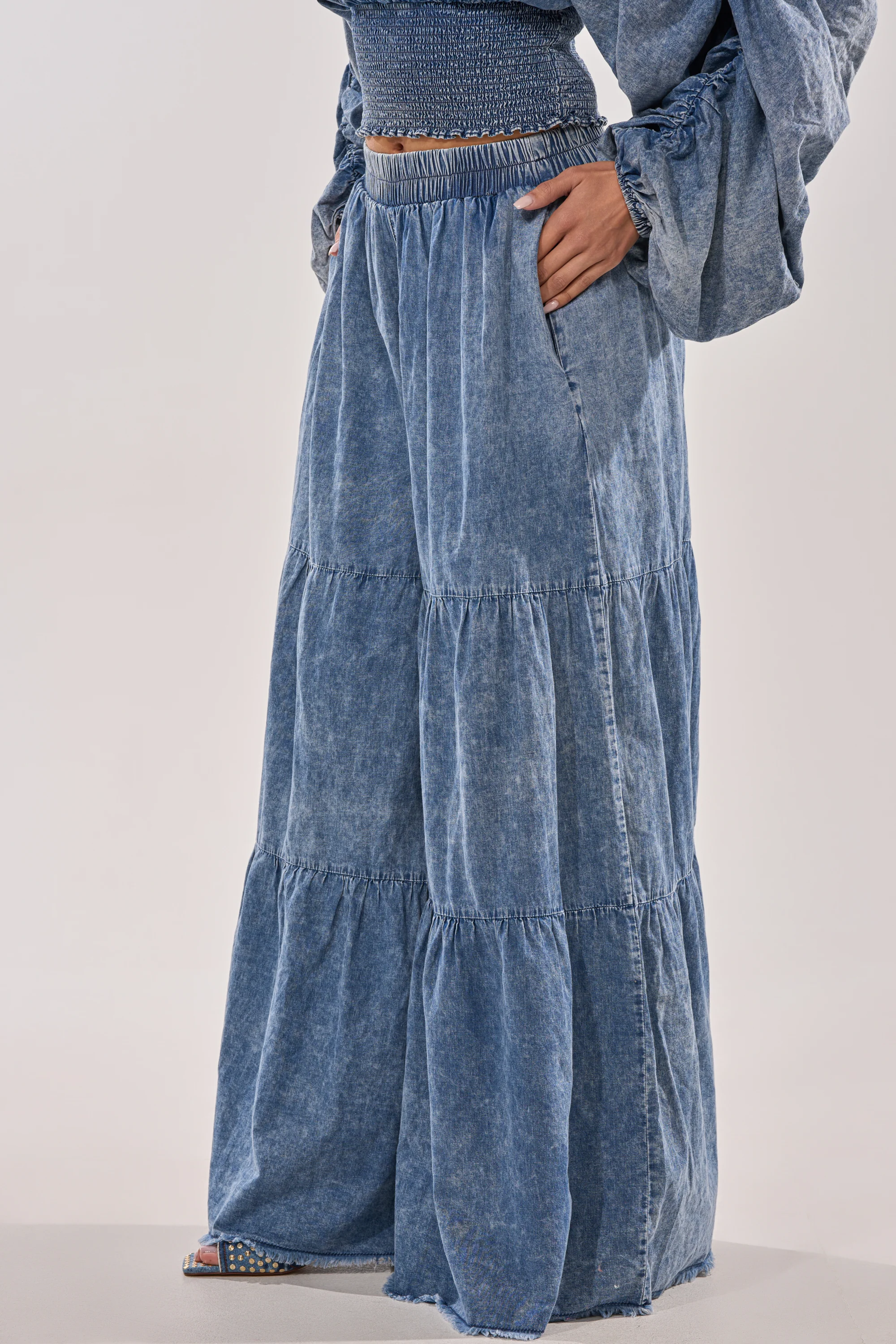 DENIM FOR DAYS PALAZZO PANT - Image 3