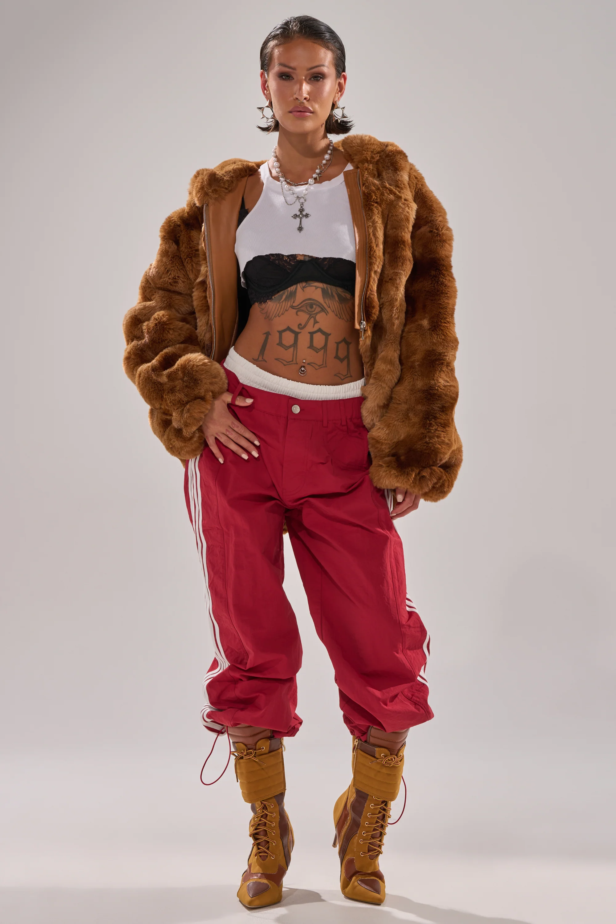 DENNIS TRACK PANT IN BURGUNDY - Image 6