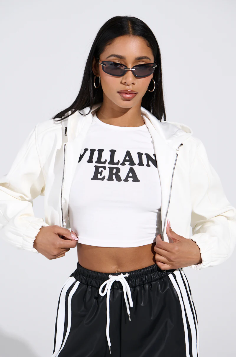 DEX HOODED BOMBER IN WHITE - Image 5